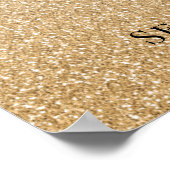 Poster Parties scintillant d'or Quinceañera 15e anniversa (Coin)