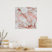 Poster Parties scintillant d'or rose moderne image de tex (Cuisine)