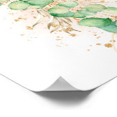 Poster Parties scintillant d'or vert Eucalyptus Balloon B (Coin)