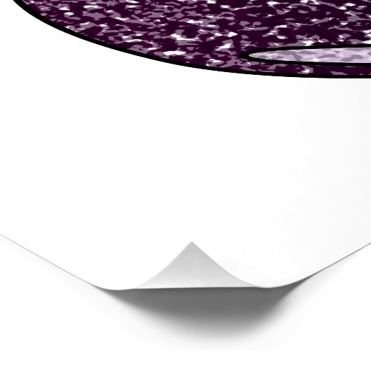 Poster Parties scintillant Eggplant (Coin)