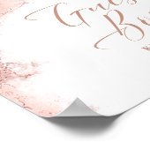 Poster Parties scintillant en marbre Mariages invités Ros (Coin)