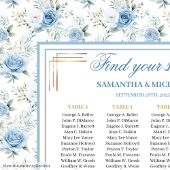 Poster Parties scintillant en or bleu clair Boho romantiq