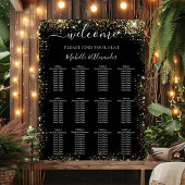 Poster Parties scintillant en or noir mariage