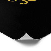 Poster Parties scintillant en or noir personnalisé Prop p (Coin)