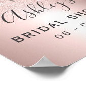 Poster parties scintillant en or rose ombre foil nuptiale (Coin)