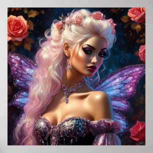 Poster Parties scintillant Fairy Gothique Imaginaire Pinu