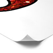 Poster Parties scintillant IMPRIMÉE FUNNY RED MUSTACHE (Coin)