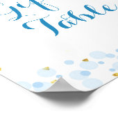 Poster Parties scintillant Lune aquarelle Cadeaux Panneau (Coin)