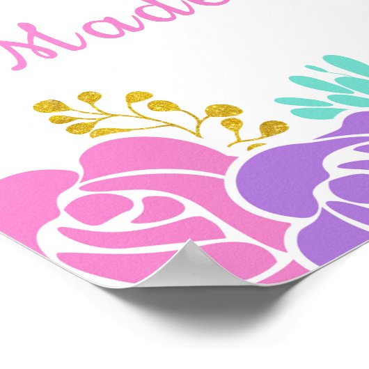 Poster Parties scintillant magique Unicorn Étoiles Annive (Coin)