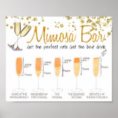 Poster Parties scintillant Mimosa Bar Bridal brunch Signa (Devant)