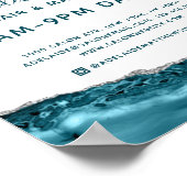 Poster Parties scintillant moderne en argent Salon des ch (Coin)