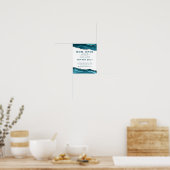 Poster Parties scintillant moderne en argent Salon des ch (Cuisine)