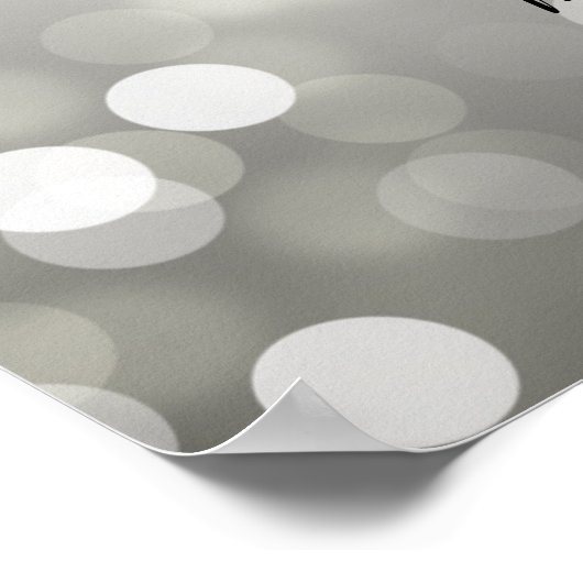 Poster Parties scintillant moderne Silver Lumières Salon  (Coin)