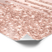 Poster Parties scintillant modernes Rose Monogramme or  (Coin)