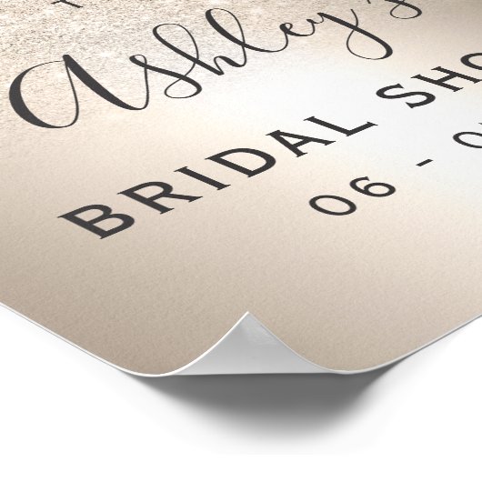 Poster Parties scintillant or chic ombre foil nuptiale do (Coin)