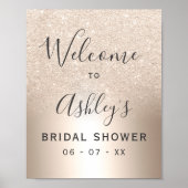 Poster Parties scintillant or chic ombre foil nuptiale do (Devant)