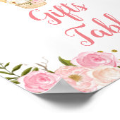 Poster Parties scintillant or Jungle à air chaud rose (Coin)