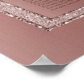Poster Parties scintillant or rose et anneaux Mariage arg (Coin)