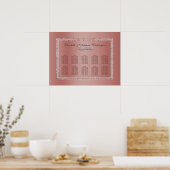 Poster Parties scintillant or rose et anneaux Mariage arg (Cuisine)