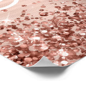 Poster Parties scintillant or rose et Foil Sweet 16 Bienv (Coin)