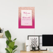 Poster Parties scintillant or rose et Ombre rose doux 16  (Bureau à domicile)