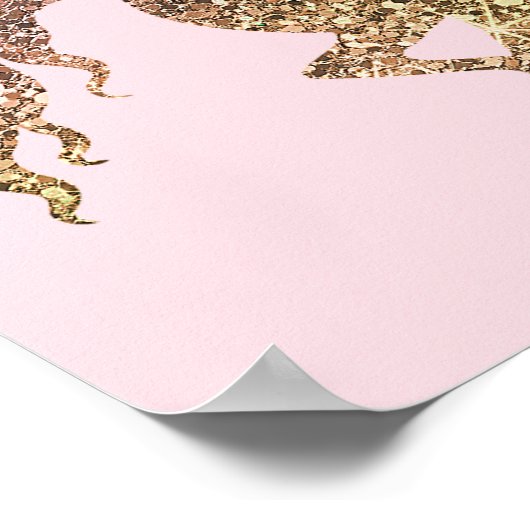 Poster Parties scintillant Or tendance Éparkle Unicorn Pe (Coin)