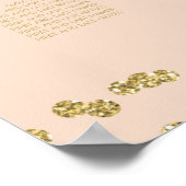 Poster Parties scintillant Platine Gold Faux Confetti Blu (Coin)