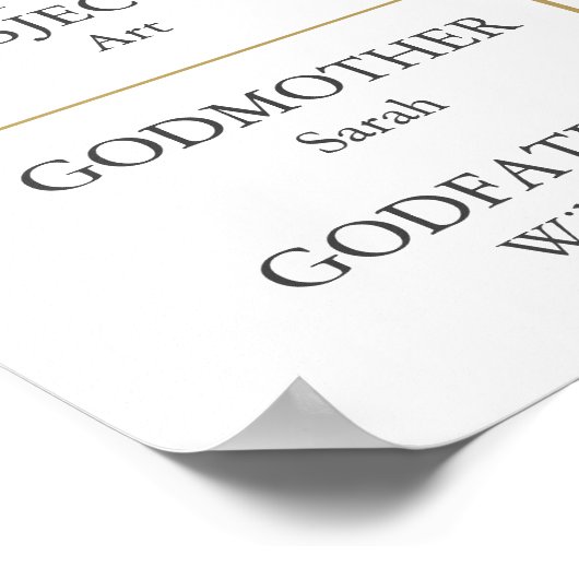 Poster Parties scintillant Première communion Fun Facts S (Coin)