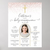 Poster Parties scintillant Première communion Fun Facts S (Devant)