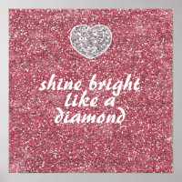 Parties scintillant rose brillant diamant brillant