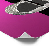 Poster Parties scintillant rose chaud talons hauts banniè (Coin)