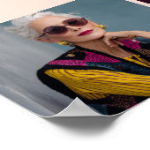 Poster parties scintillant rose en or 60e anniversaire 4 (Coin)