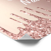 Poster Parties scintillant rose Gold Blush Drivers Nom du (Coin)