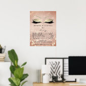 Poster Parties scintillant Rose Gold Maquillage Eyes List (Bureau à domicile)