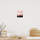 Poster Parties scintillant rose or Rose moderne fille bro (Cuisine)