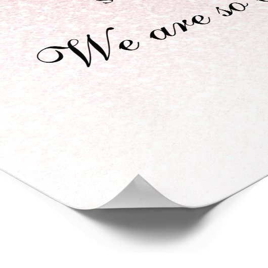 Poster Parties scintillant rose pâle Douce 16 Accueil per (Coin)