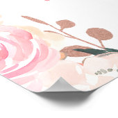 Poster Parties scintillant rose Papillon d'anniversaire P (Coin)