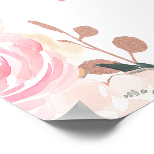 Poster Parties scintillant rose Papillon d'anniversaire P (Coin)