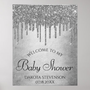 Poster Parties scintillant Sivler de séchage Douche en