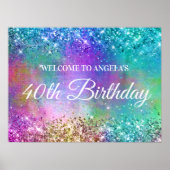 Poster Parties scintillant Sparkly Mermaid Foil 40e anniv (Devant)