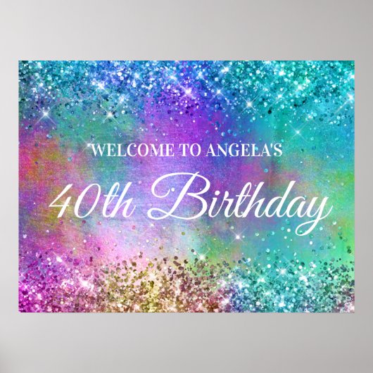 Poster Parties scintillant Sparkly Mermaid Foil 40e anniv (Devant)