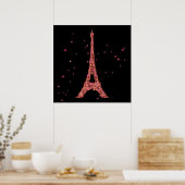 Poster Parties scintillant Tour Eiffel (Cuisine)
