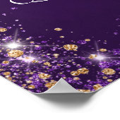 Poster Parties scintillant violette de Quinceanera brille (Coin)