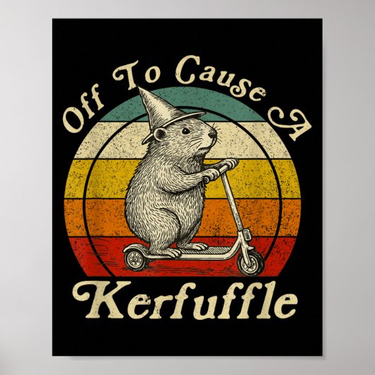 Poster Partir pour causer une agitation drôle de marmotte (Devant)