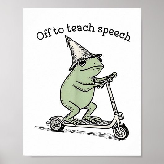 Poster Partir Pour Enseigner Discours Slp Whimsical Frog  (Devant)