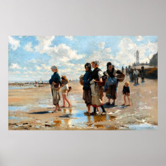 Poster Partir pour la pêche de John Singer Sargent (Devant)