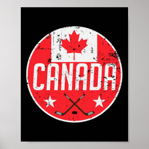 Poster Partisan Canadien de Maillot de Hockey sur Glace d