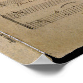 Poster Partition antique, Chanson du vieil homme, 1822 (Coin)