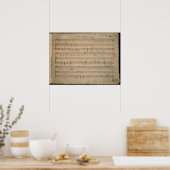 Poster Partition antique, Chanson du vieil homme, 1822 (Cuisine)