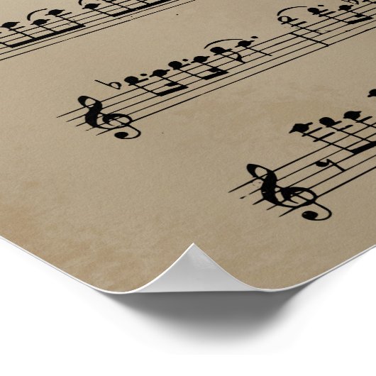 Poster Partition Clarinet (Coin)